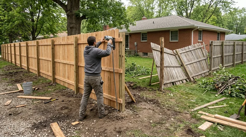 Storm Damage Fence Repair Madison